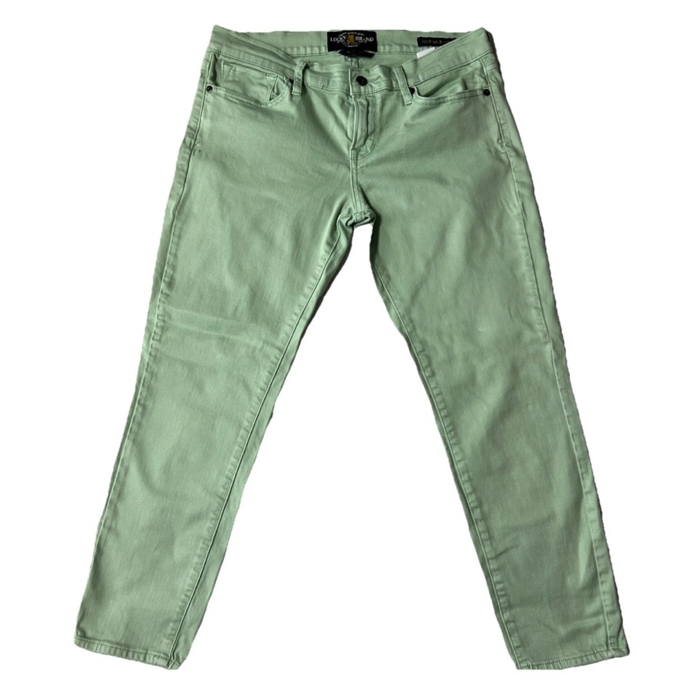 Lucky Brand Green Straight Crop Leg Jeans